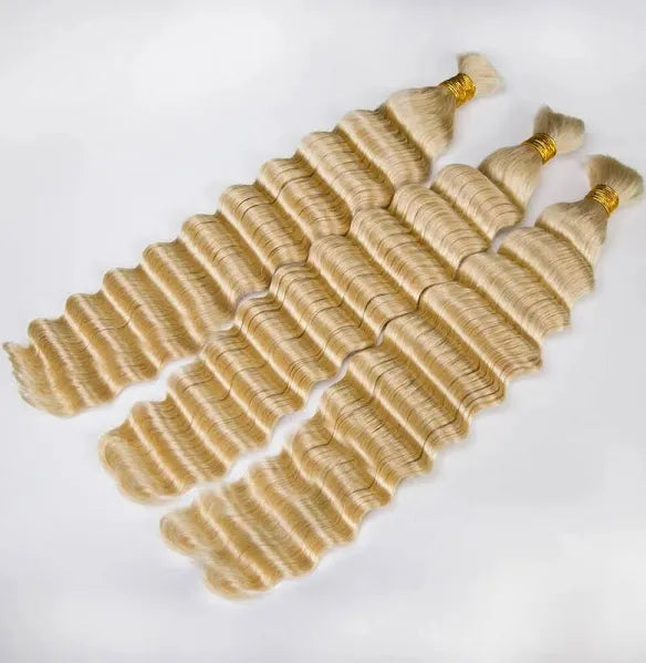 613 Virgin Raw Burmese Human Hair Extensions – Light Blonde | Straight, Body Wave, Loose Wave, Deep Wave, More Wave & Exotic X