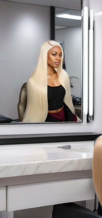 613 HD Frontal Wig Unit 13x6 – Single Donor 12A Virgin Human Hair | Russian Blonde | Luxury Custom HD Lace