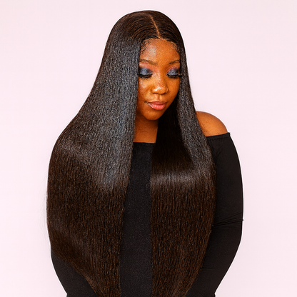 HD Frontal Wig Unit 13x6 – 100% Virgin Burmese Natural Black | 200% Density | Straight, Body Wave, Deep, Italian Curly & Kinky X